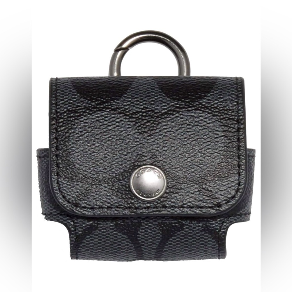 Coach Earbud Case in Signature Canvas